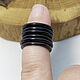 13.5 r-r Thin ring Black agate (tkcha135). Rings. Selberiya shop. My Livemaster. Фото №5