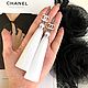 Chanel in white white light snow silk rhodium enamel brush earrings. Tassel earrings. GolDFenix. My Livemaster. Фото №5