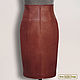 Pencil skirt 'Aliera' from natural. leather/suede (any color). Skirts. Elena Lether Design. My Livemaster. Фото №4