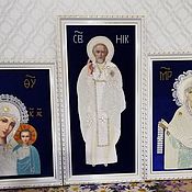 Схемы для вышивки: икона Богородица защитница детей
