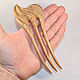 Hair clip made of wood 'dune '(oak). Hairpins. OakForest Wooden Jewelry. My Livemaster. Фото №5