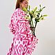 Женское кимоно/халат Flamingo с принтом из Адраса. Парео. 365days кимоно, кафтаны, халаты, костюмы. Ярмарка Мастеров.  Фото №6
