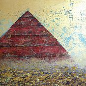 Картины и панно handmade. Livemaster - original item Desert Series. Pyramid. Acrylic painting. 50h50 cm. Handmade.