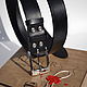  Men's HIGH-quality leather belt, Straps, Astrakhan,  Фото №1
