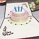 Birthday cake - 3D handmade greeting card, Cards, Moscow,  Фото №1