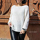  women's jumper white. Jumpers. CUTE-KNIT by Nata Onipchenko. Online shopping on My Livemaster.  Фото №2