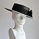 Канотье "Black rose". Шляпы. 'Ariadne's thread' (ariadna_hats). Интернет-магазин Ярмарка Мастеров.  Фото №2
