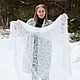 Handkerchiefs:Openwork down scarf 'Cold hearts' handmade. Shawls1. Down shop (TeploPuha34). My Livemaster. Фото №4