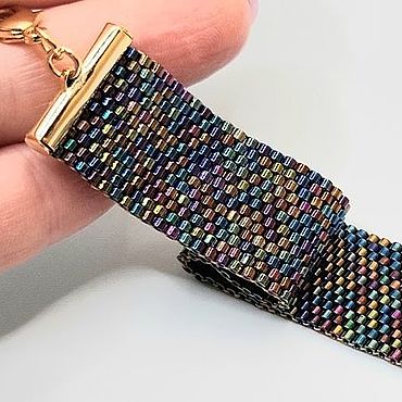 Украшения ручной работы. Ярмарка Мастеров - ручная работа Браслет из японского бисера плоский (135). Handmade.
