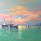 Magical Sunset! Oil. 40 by 60 cm, Pictures, Moscow,  Фото №1