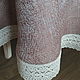 Tablecloth on an oval table polulen Perepev. Tablecloths. flax&lace. My Livemaster. Фото №6