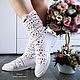 Order White Summer Women's Ankle Boots Openwork Cotton. MadameBoots. Livemaster. . Ankle boot Фото №3