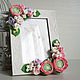 Frame for photo with flowers from polymer clay. Photo frames. Olga-art-flower. Online shopping on My Livemaster.  Фото №2