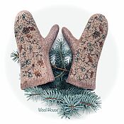 Аксессуары handmade. Livemaster - original item Felted women`s mittens 