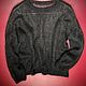 Свитер паутинка из мохера (черный реглан). Свитеры. Knitwork_room (Вязаные вещи в наличии и под заказ). Ярмарка Мастеров.  Фото №5