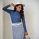 Cuello alto de rayón azul, cuello alto badlon Jersey básico. Turtleneck Sweaters. mozaika-rus. Online shopping on My Livemaster.  Фото №2