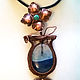Copper wire wrapped pendant "A flower in a vase", Pendants, St. Petersburg,  Фото №1