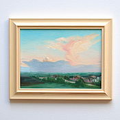 Картины и панно handmade. Livemaster - original item Small Oil painting Sunset. Handmade.