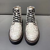 Обувь ручной работы handmade. Livemaster - original item Men`s boots made of genuine python leather, in natural color!. Handmade.