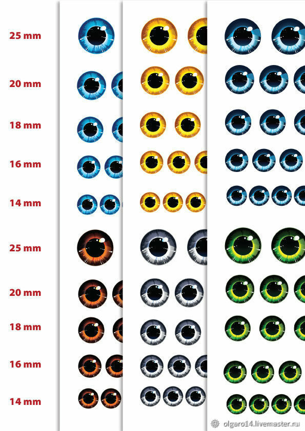 Глазки для кабошонов картинки для печати
