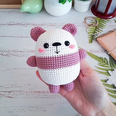 Куклы и игрушки ручной работы. Ярмарка Мастеров - ручная работа Панда розовая. Handmade.