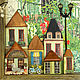 Wall-mounted housekeepers:3d painting ' French courtyard'. Housekeeper. Dog@Cat. Online shopping on My Livemaster.  Фото №2