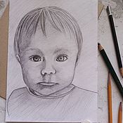 Картины и панно handmade. Livemaster - original item a portrait in pencil. Portrait of a custom graphic. a portrait from a photo. Handmade.
