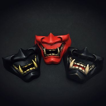 Субкультуры ручной работы. Ярмарка Мастеров - ручная работа Полумаска Hannya. Handmade.