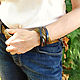 Leather bracelet 'Basket Black Olive Binding 3i2'. Braided bracelet. schwanzchen. My Livemaster. Фото №5