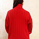 Red merino sweater with double collar. Sweaters. LarisaKrikova. My Livemaster. Фото №6