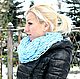 Заказать Шарф Нежно-голубой без спиц и крючка.Крупное вязание. Ирина Леонова. Ярмарка Мастеров. . Елочные игрушки Фото №3