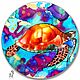 'Turtle in the sea' decorative plate on the wall, Decorative plates, Krasnodar,  Фото №1