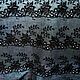 Батистовое шитье черное с полосками цветов, Ткани, Зеленоград,  Фото №1