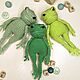 Брелок лягушка, лягушонок крючком. Подвес на сумку. Игрушка в карман, Брелок, Санкт-Петербург,  Фото №1