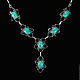 Necklace with turquoise Turkmenistan 'Turquoise'. Necklace. The inspiration of nature in stones. My Livemaster. Фото №4