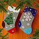 Large socks for Christmas gifts, Christmas decorations, Moscow,  Фото №1