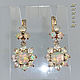 Earrings 'Opal-chamomile' gold 585, opals. VIDEO, Earrings, St. Petersburg,  Фото №1