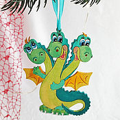 Сувениры и подарки handmade. Livemaster - original item Christmas tree toys Dragon symbol of the year. Handmade.