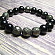 Bracelet with pyrite and obsidian ' Base'. Bead bracelet. Beautiful gifts for the good people (Alura-lights). Online shopping on My Livemaster.  Фото №2