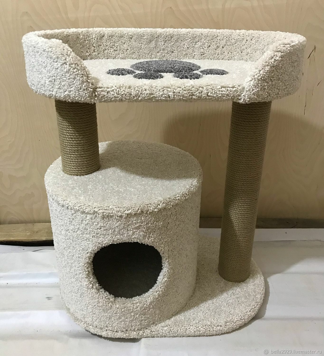 3-х уровневые домики-когтеточки и игровые площадки для кошек