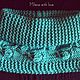 Scarf - snod knitted Turquoise, Snudy1, Minsk,  Фото №1