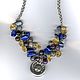 Lapis lazuli, amethyst, citrine, rutilated necklace with stones. Necklace. Jewerly Perls Shop Azazu-ru. Online shopping on My Livemaster.  Фото №2