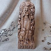 Для дома и интерьера handmade. Livemaster - original item Altar statuette made of wood Freya, the Scandinavian goddess. Handmade.