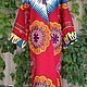 Uzbek robe made of suzane and ikat. Boho coat, caftan. S060, Robes, Odintsovo,  Фото №1