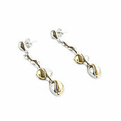 Украшения handmade. Livemaster - original item Long earrings, bicolor earrings, hanging earrings, wand earrings. Handmade.