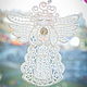 Angel with candles for happiness pendant 10pcs. Pendants for pots. Embroidery Lace Anna Sintez. Online shopping on My Livemaster.  Фото №2