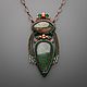 Green fairy pendant. Green jade and Jasper. Pendants. Elena Potsepnya Jewelry. Online shopping on My Livemaster.  Фото №2