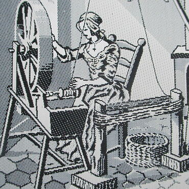 Винтаж ручной работы. Ярмарка Мастеров - ручная работа Винтаж: Старинный гобелен для коллекции Dévidage de la soie шёлк. Handmade.