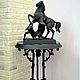 Аntique Sculpt of Baron Klodt Horse Cast iron + Round Table Present, Vintage interior, Moscow,  Фото №1