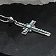 Men's cross with turquoise in 925 sterling silver HH0068. Cross. Sunny Silver. My Livemaster. Фото №4